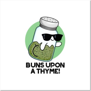 Buns Upon A Thyme Cute Herb Pun Posters and Art